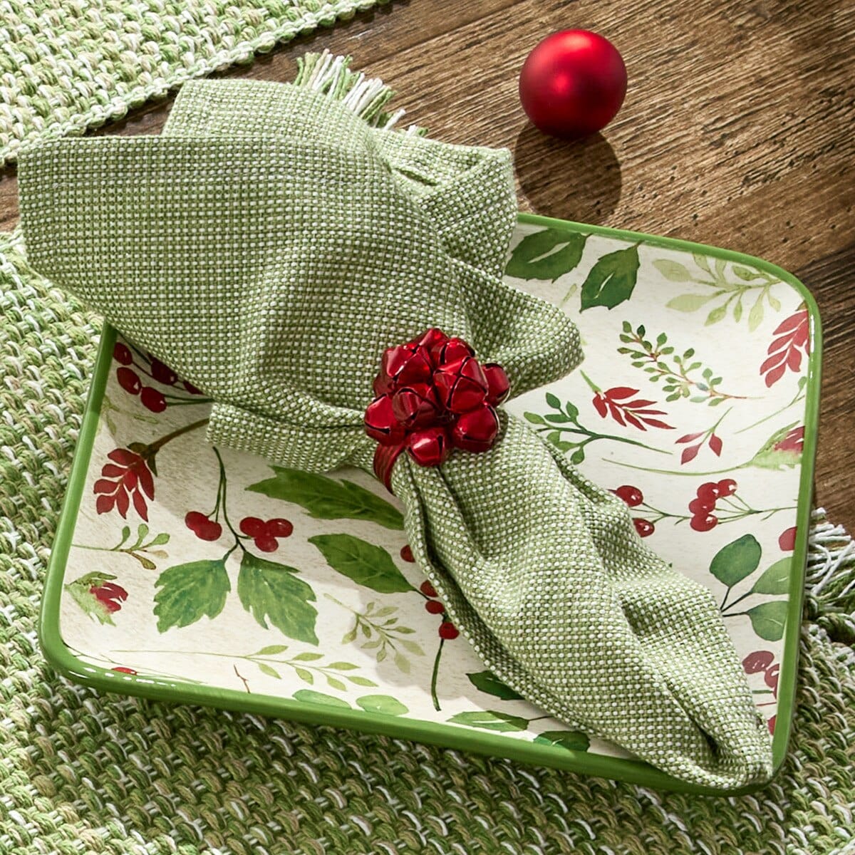 Park Designs Napkin Basketweave Evergreen Napkin Set of 2