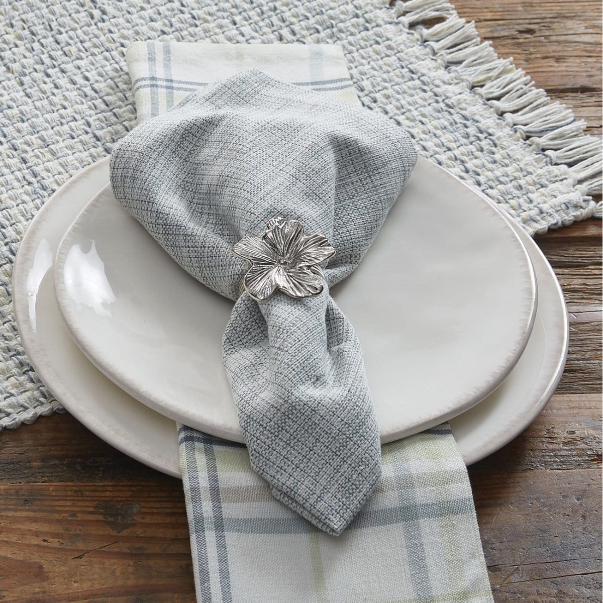 Basketweave in Rain Napkin-Park Designs-The Village Merchant