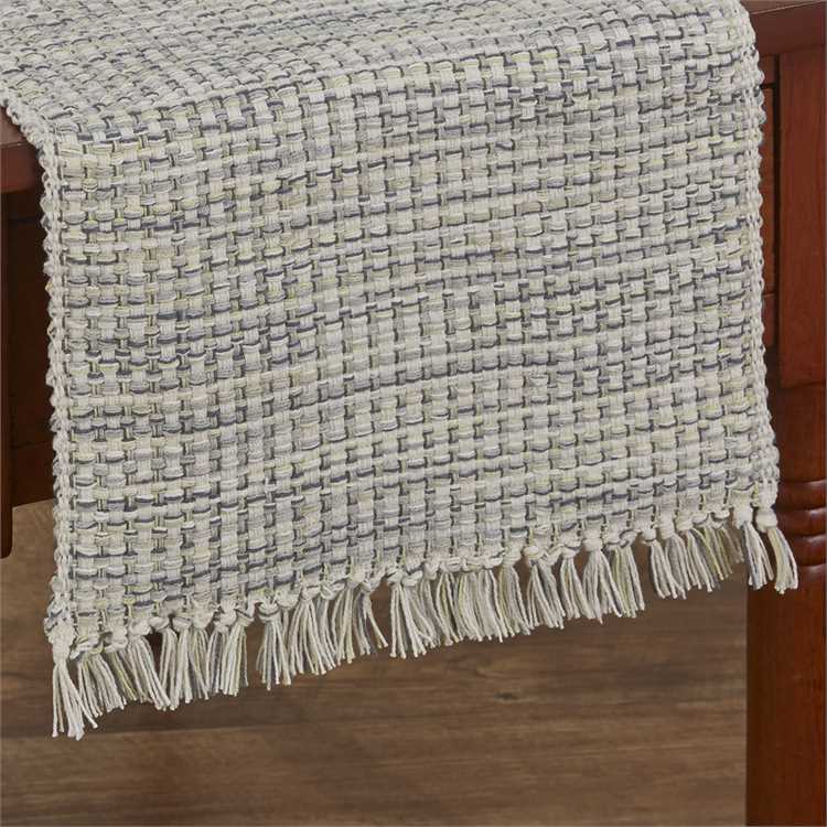 Basketweave in Rain Yarn Table Runner 36&quot; Long-Park Designs-The Village Merchant