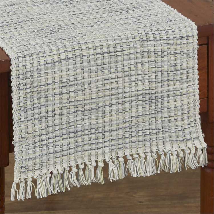 Basketweave in Rain Yarn Table Runner 54" Long-Park Designs-The Village Merchant