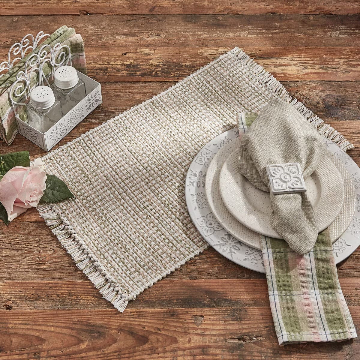Basketweave Meadow Placemat - Set of 2