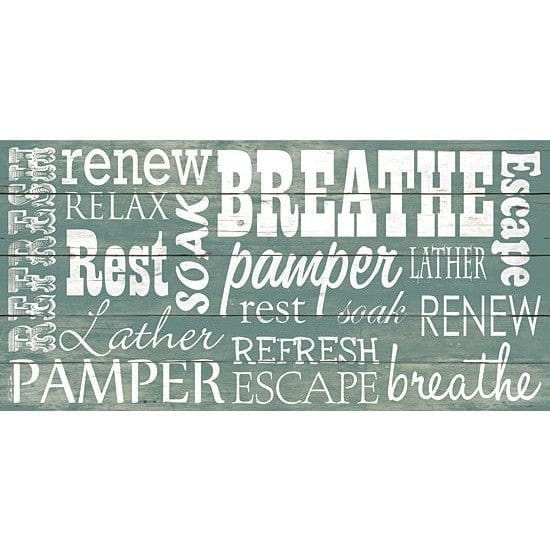 Bathroom Typography By Dee Dee Reynolds Art Print - 9 X 18-Penny Lane Publishing-The Village Merchant