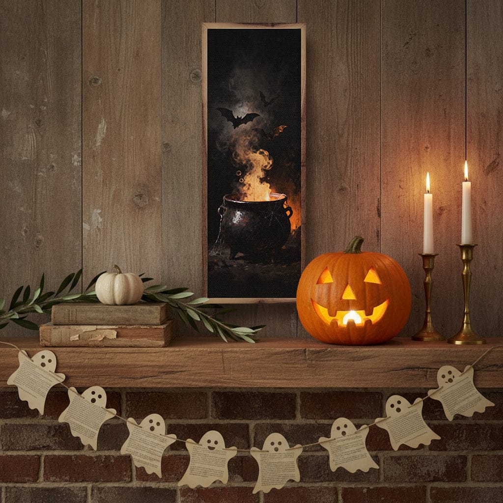 Kendrick Home Walnut Frames Bats In Cauldron