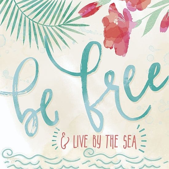 Be Free &amp; Live By The Sea By Mollie B Right Art Print - 12 X 12-Penny Lane Publishing-The Village Merchant