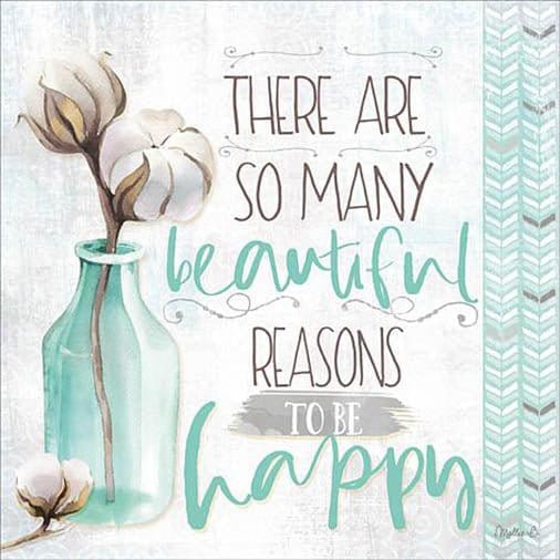 Be Happy By Mollie B Right Art Print - 12 X 12-Penny Lane Publishing-The Village Merchant