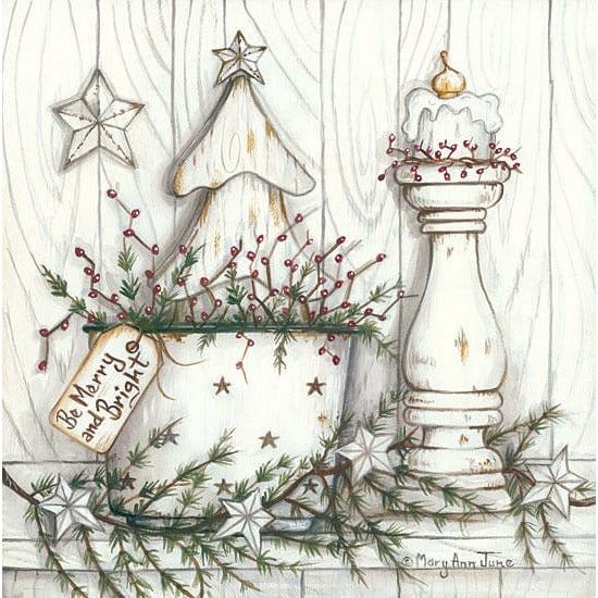 Be Merry And Bright By Mary Ann June Art Print - 12 X 12-Penny Lane Publishing-The Village Merchant
