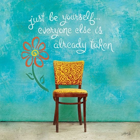 Penny Lane Publishing Be Yourself By Marla Rae Art Print - 12 X 12