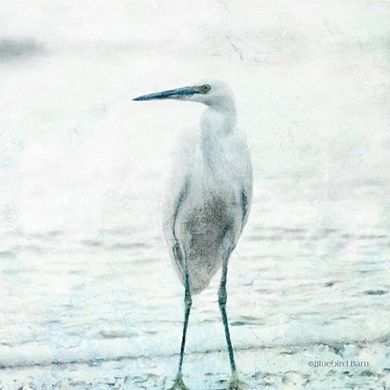 Beach Heron By Bluebird Barn Art Print - 12 X 12-Penny Lane Publishing-The Village Merchant