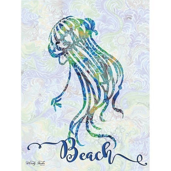 Penny Lane Publishing Beach - Jellyfish By Cindy Jacobs Art Print - 12 X 16