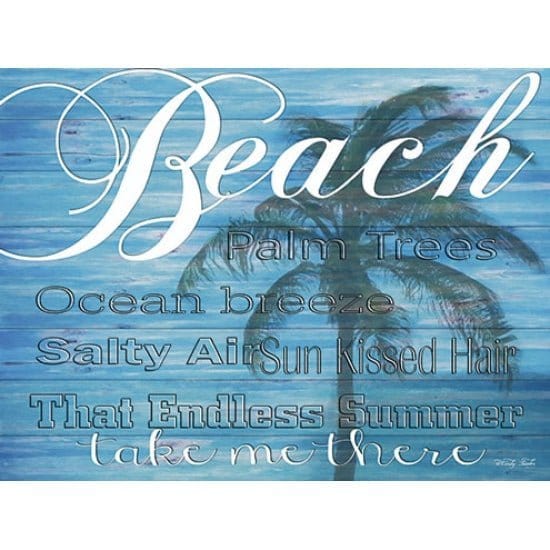 Penny Lane Publishing Beach - Take Me There By Cindy Jacobs Art Print - 12 X 16