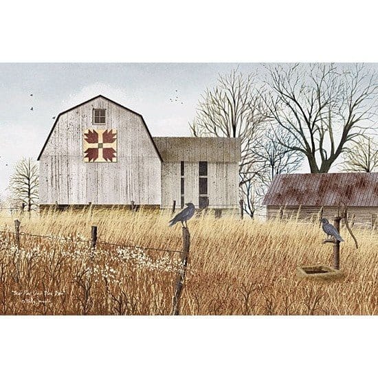 Bear Paws Quilt Block Barn By Billy Jacobs Art Print - 12 X 18-Penny Lane Publishing-The Village Merchant