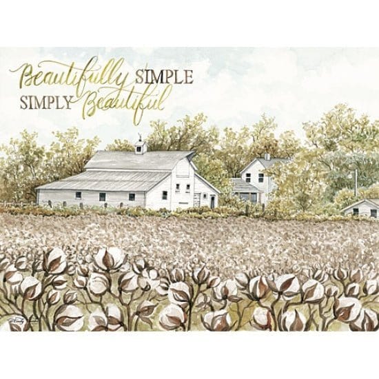 Penny Lane Publishing Beautifully Simple Cotton Farm By Cindy Jacobs Art Print - 18 X 24