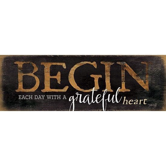 Begin Each Day By Marla Rae Art Print - 6 X 18-Penny Lane Publishing-The Village Merchant