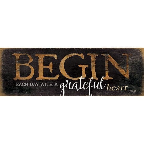 Penny Lane Publishing Begin Each Day By Marla Rae Art Print - 6 X 18