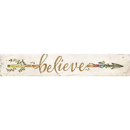 Penny Lane Publishing Believe Arrow By Marla Rae Art Print - 6 X 36