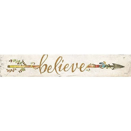 Believe Arrow By Marla Rae Art Print - 6 X 36-Penny Lane Publishing-The Village Merchant