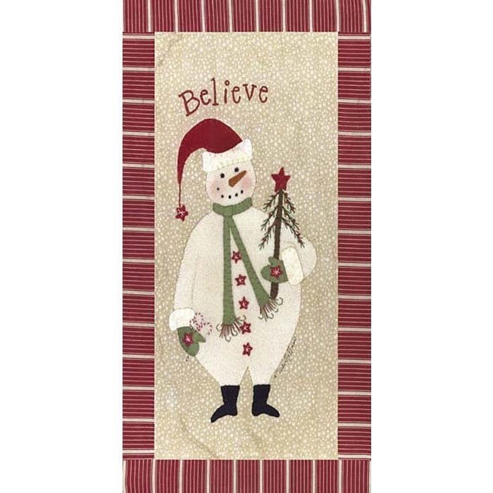Believe Snowman By Vicki Huffman Art Print - 8 X 16-Penny Lane Publishing-The Village Merchant
