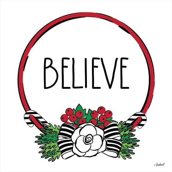 Believe Wreath By Martina Pavlova Art Print - 12 X 12-Penny Lane Publishing-The Village Merchant