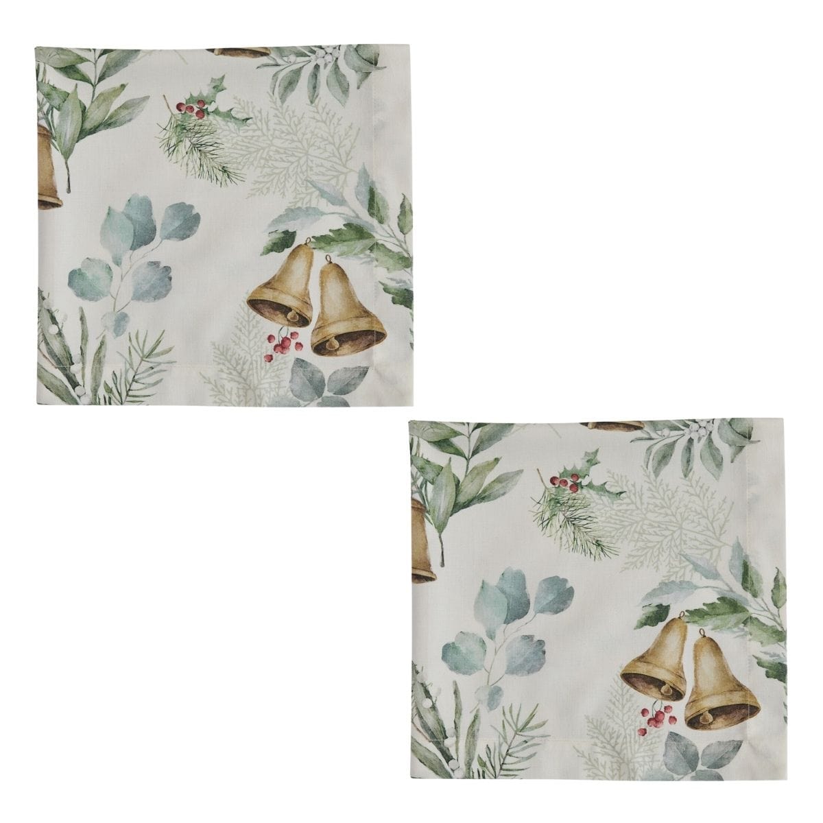 Bells Of Christmas Printed Napkin Set of 2