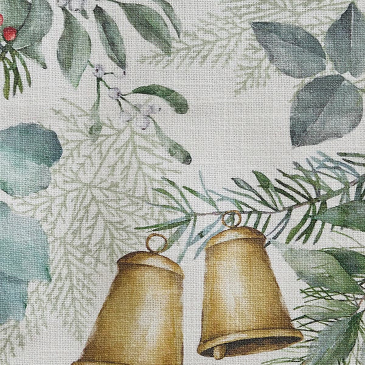 Bells Of Christmas Printed Table Runner 72" Long