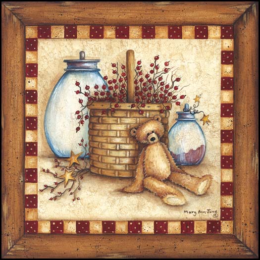 Berries, Stars & Jars By Mary Ann June Art Print - 10 X 10-Penny Lane Publishing-The Village Merchant