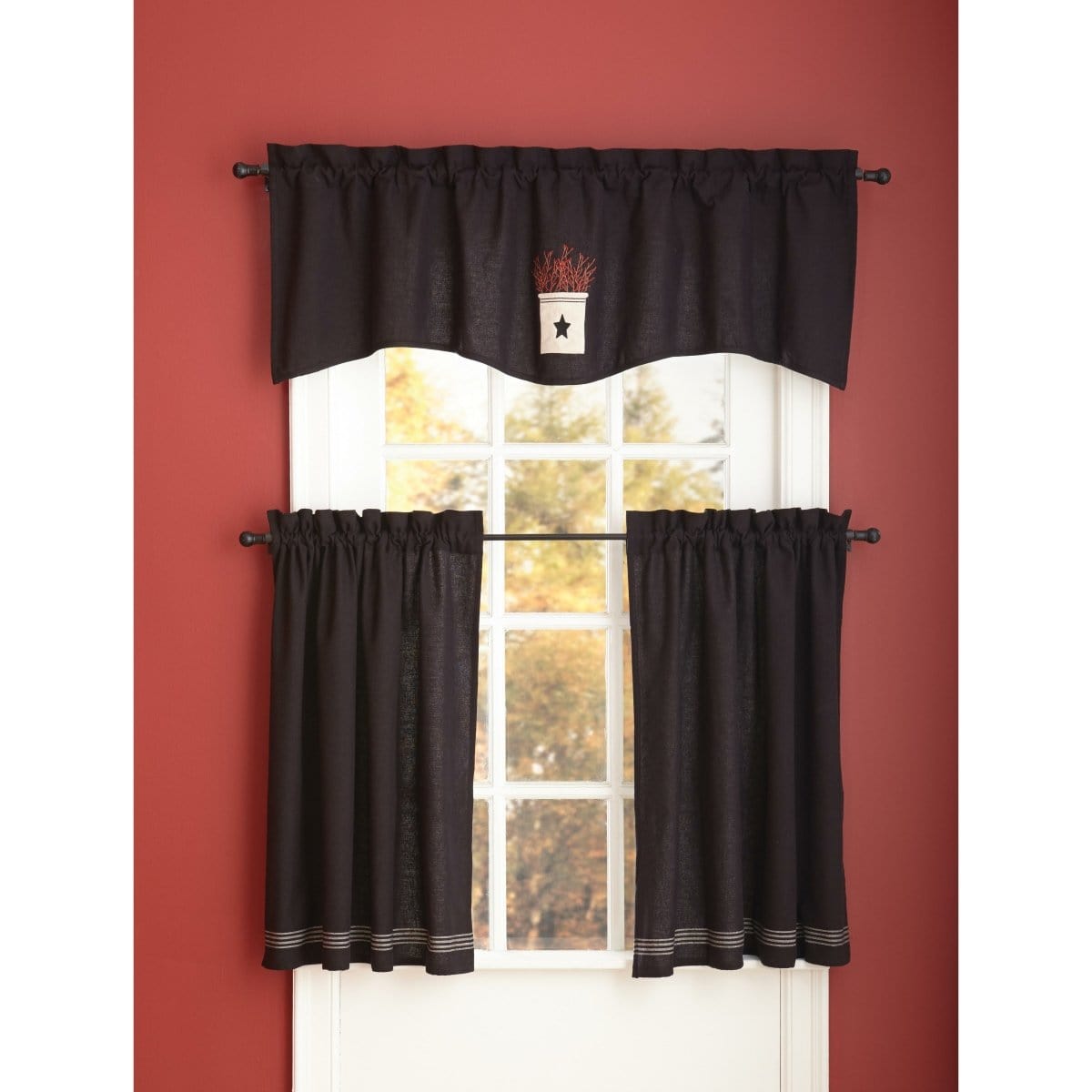 Berry Crock Wave Valance Lined-Park Designs-The Village Merchant