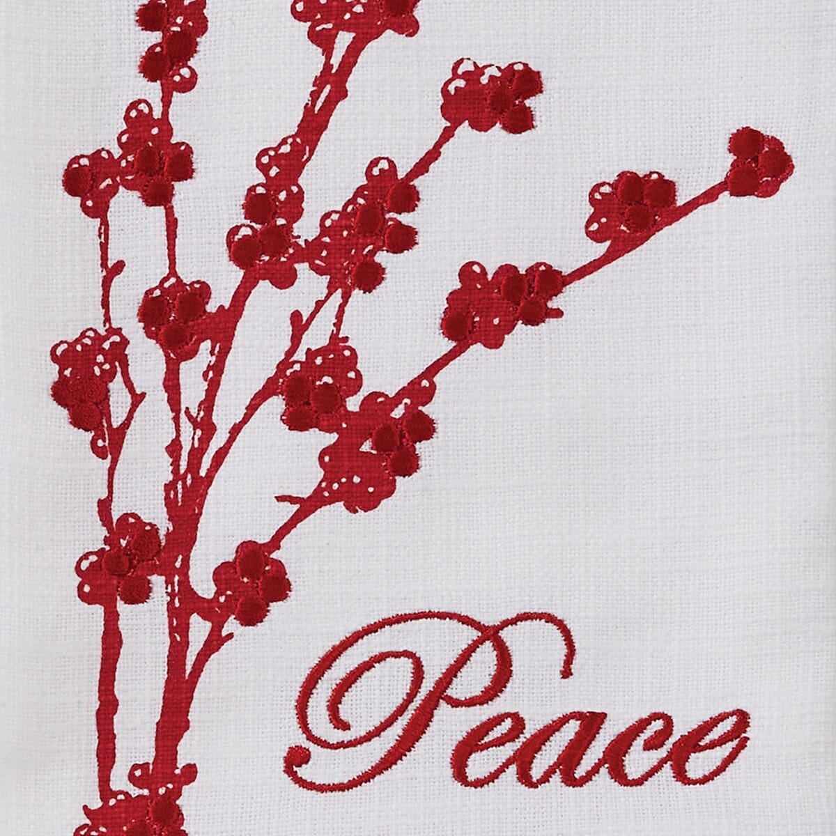 Berry Elegance Embroidered Patricia Heaton Home - Peace Decorative Towel