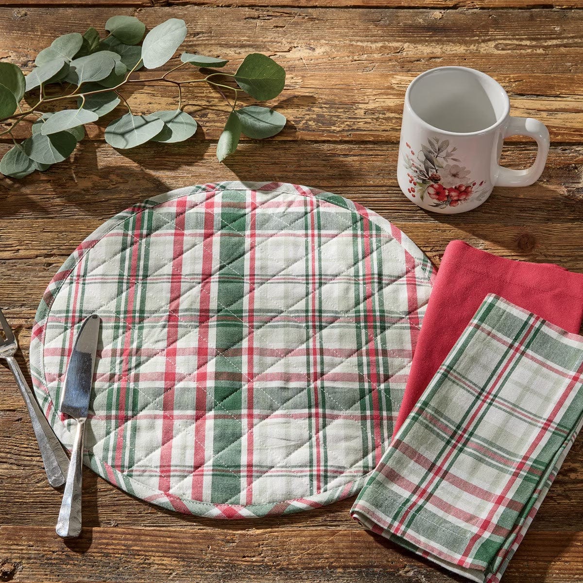 Berry Frost Plaid Napkin Set of 2
