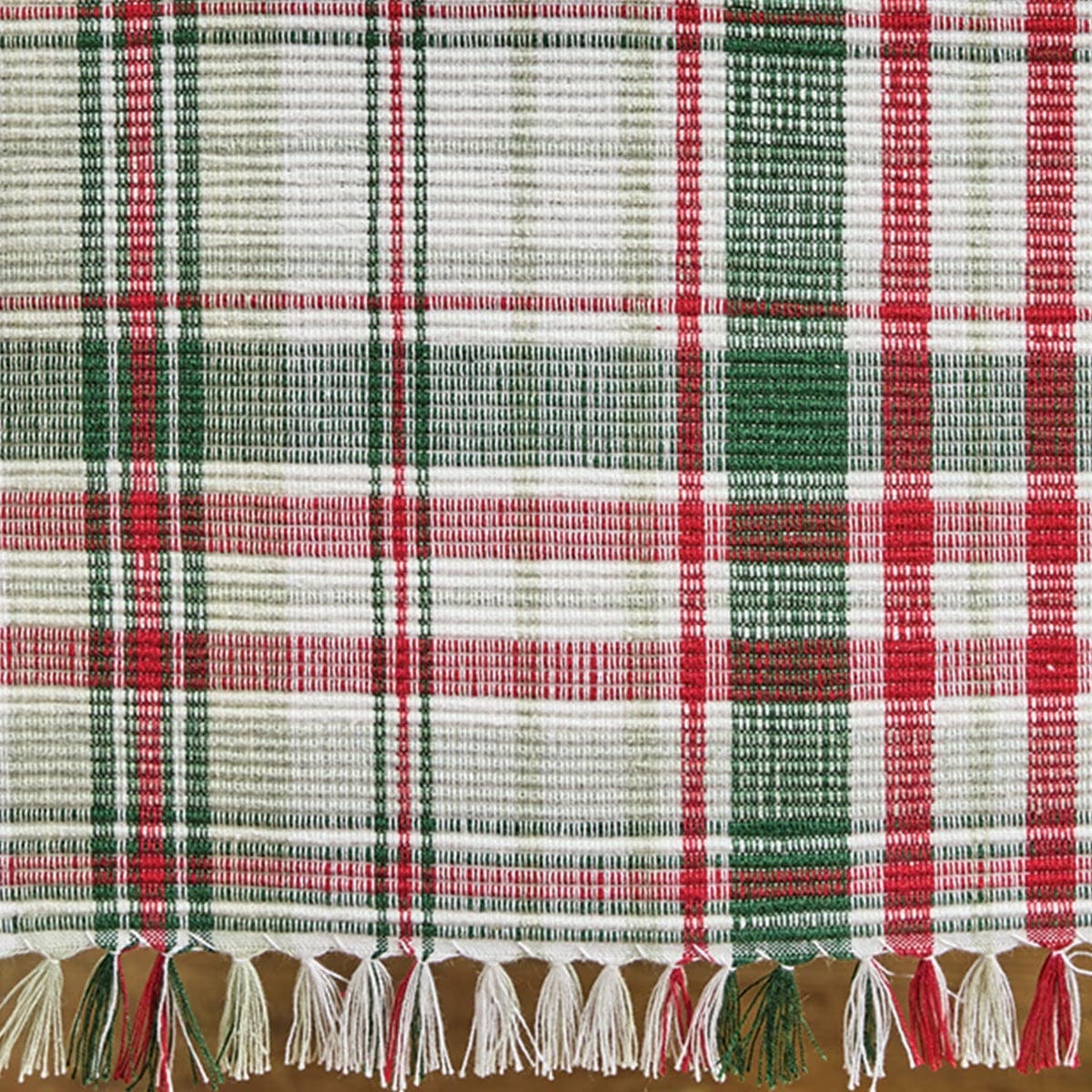 Berry Frost Plaid Table Runner 54'' Long