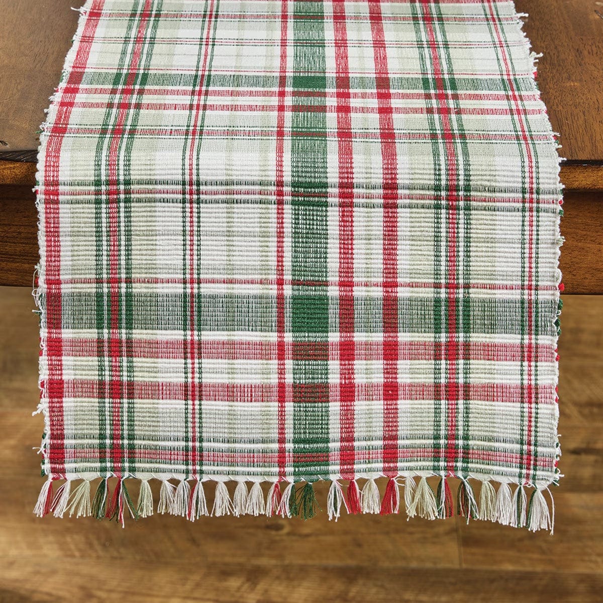 Berry Frost Plaid Table Runner 54'' Long