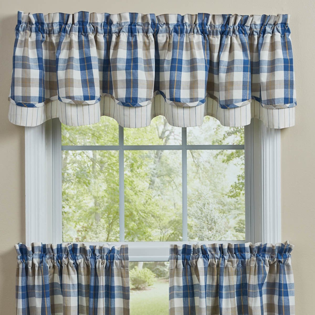 Bingham Layered Valance Lined-Park Designs-The Village Merchant