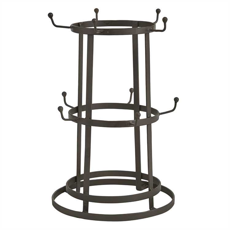 Black Iron Mug Rack - Counter Top 10 Mugs-Park Designs-The Village Merchant