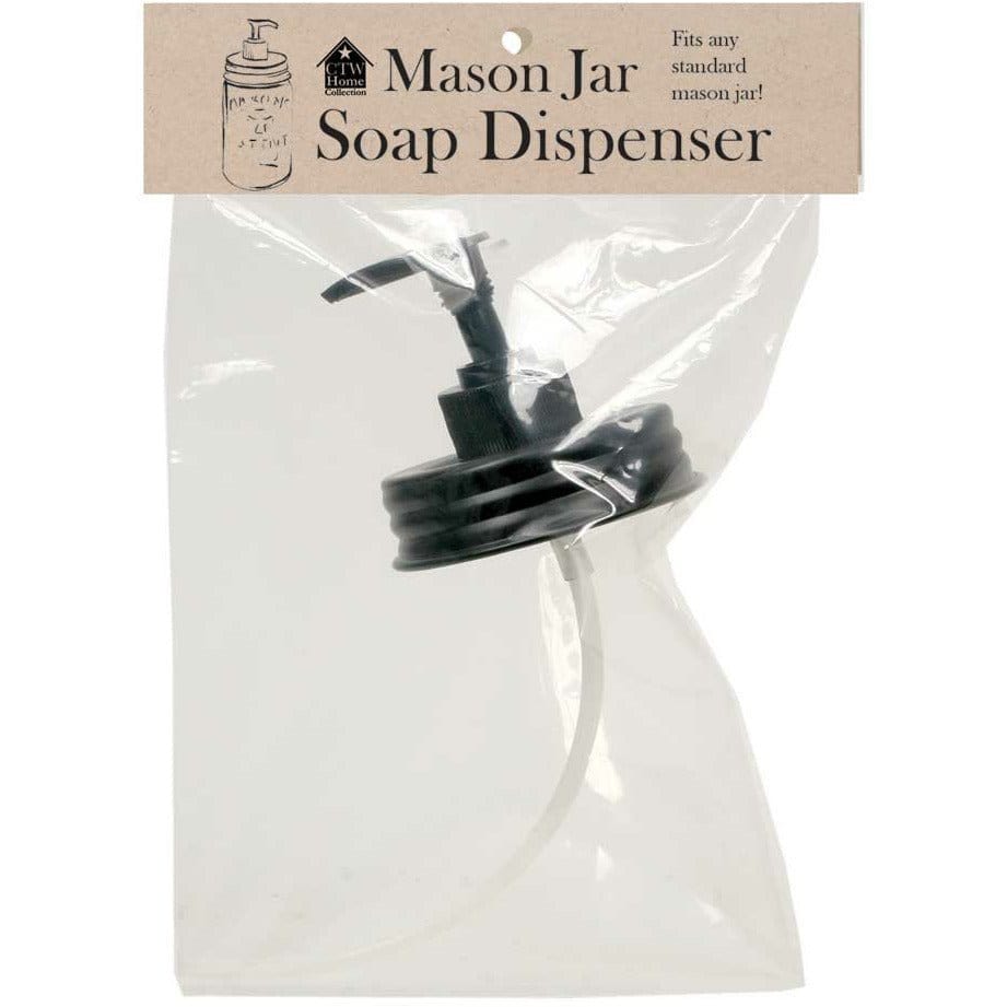 Black Lid Soap / Lotion Dispenser Lid / Pump Replacement For Mason Jar-CTW Home-The Village Merchant