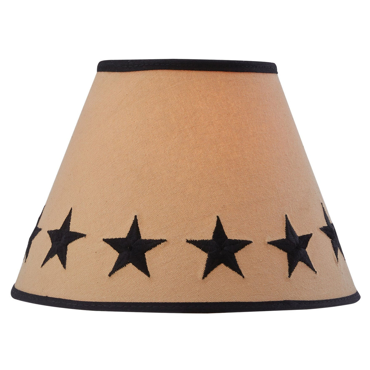 Black Star Embroidered Lamp Shade - 2 Sizes