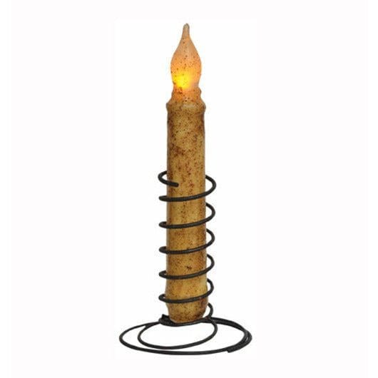 Black Wire - Spiral - Sitting Candle Holder For Taper Candles-Craft Wholesalers-The Village Merchant