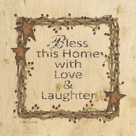 Penny Lane Publishing Bless This Home By Linda Spivey Art Print - 12 X 12