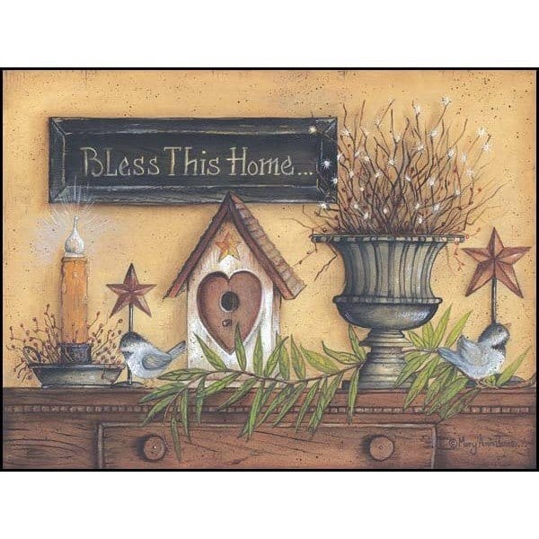 Penny Lane Publishing Bless This Home By Mary Ann June Art Print - 12 X 16