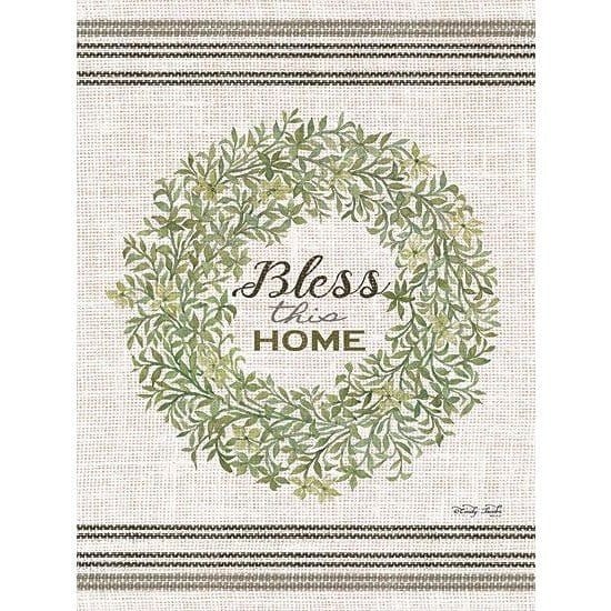 Penny Lane Publishing Bless This Home Wreath By Cindy Jacobs Art Print - 12 X 16