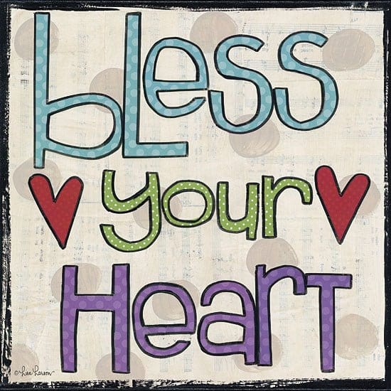 Penny Lane Publishing Bless Your Heart By Lisa Larson Art Print - 12 X 12