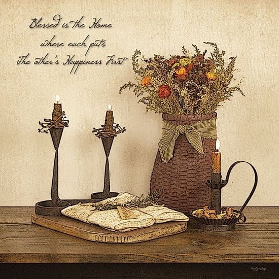 Penny Lane Publishing Blessed In The Home By Susie Boyer Art Print - 18 X 18