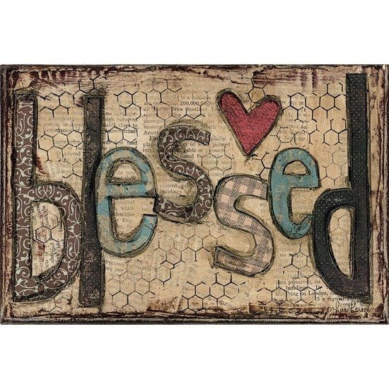 Penny Lane Publishing Blessed With Heart By Lisa Larson Art Print - 12 X 18