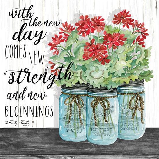 Penny Lane Publishing Blue Jars - New Beginnings By Cindy Jacobs Art Print - 12 X 12