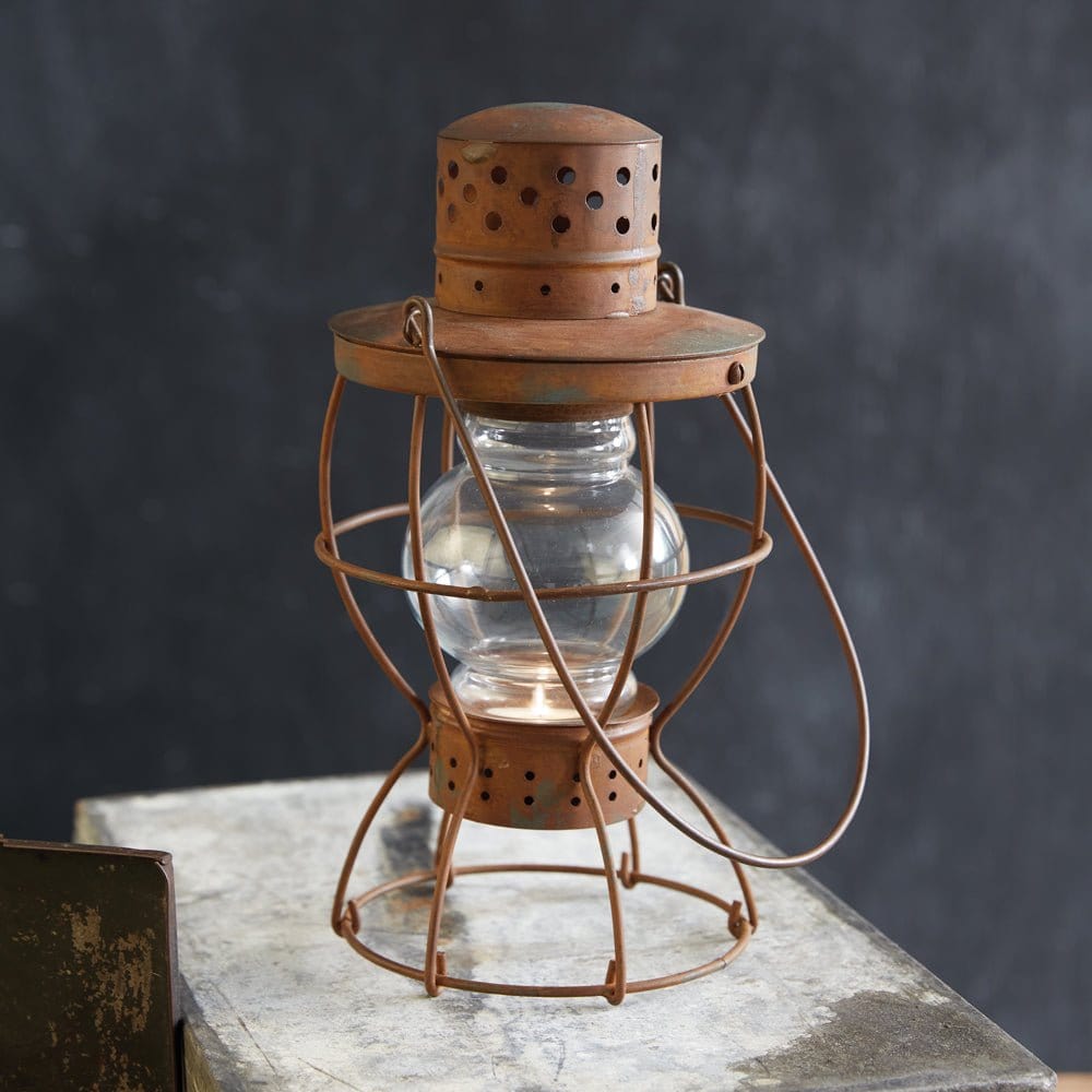 Blue Ridge Mountain Railroad Lantern For Tealight Candles-CTW Home-The Village Merchant