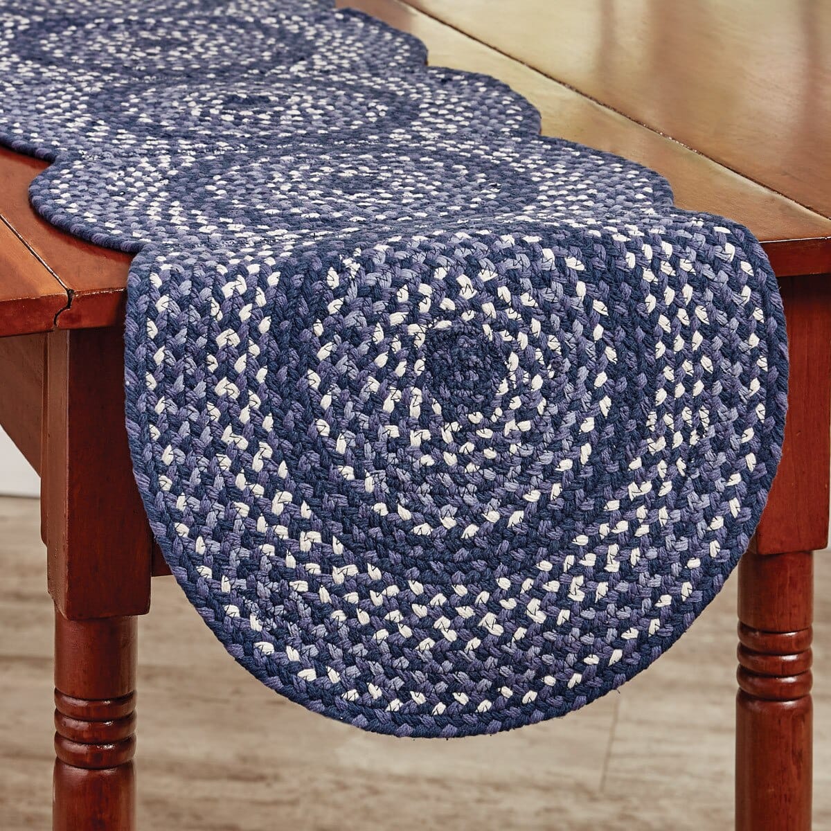Park Designs Bluestone Braided Table Runner 54'' Long