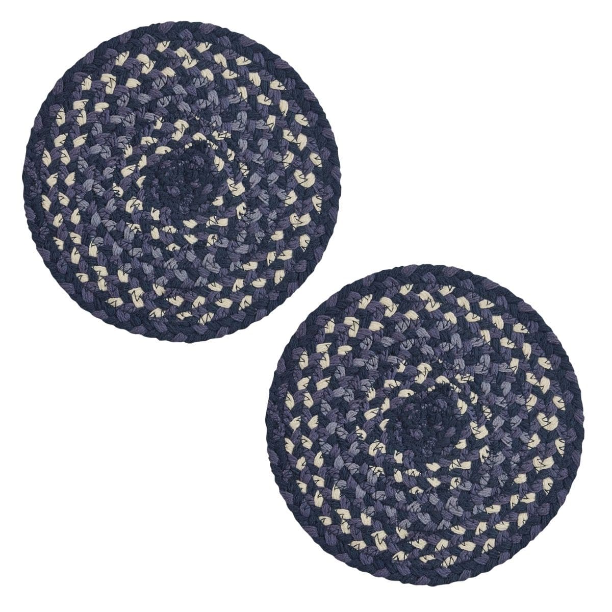 Bluestone Braided Trivet 8" Diameter Round Set of 2