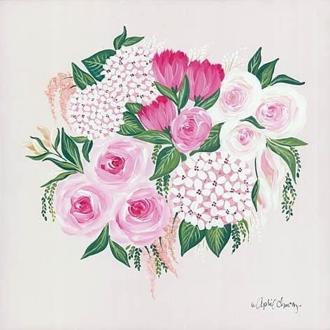 Penny Lane Publishing Blush Bouquet By April Chavez Art Print - 12 X 12