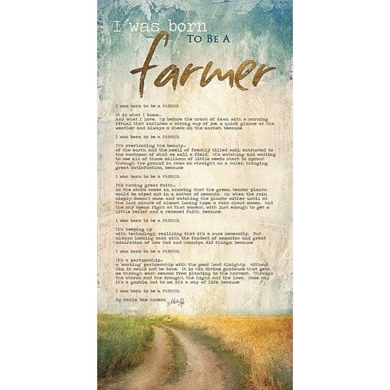 Born To Be A Farmer By Marla Rae Art Print - 12 X 24-Penny Lane Publishing-The Village Merchant