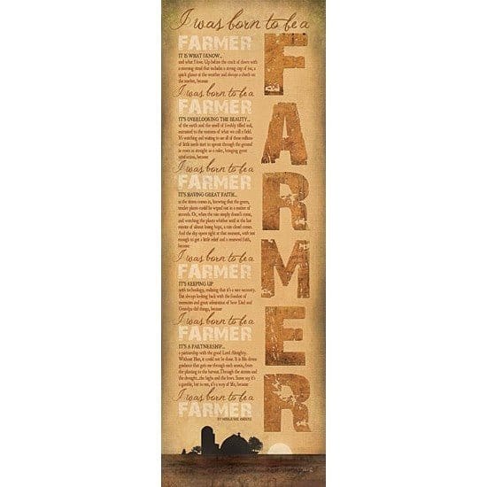 Penny Lane Publishing Born To Be A Farmer By Marla Rae Art Print - 6 X 18