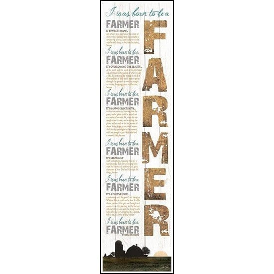 Penny Lane Publishing Born To Be A Farmer By Marla Rae Art Print - 8 X 30