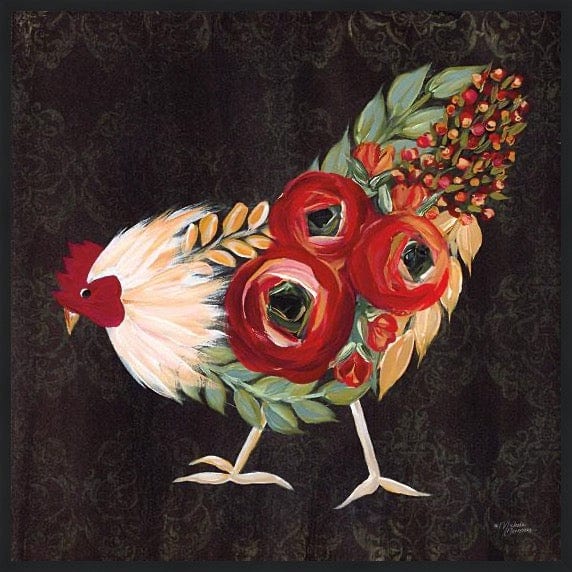 Botanical Rooster By Michele Norman Art Print - 12 X 12-Penny Lane Publishing-The Village Merchant